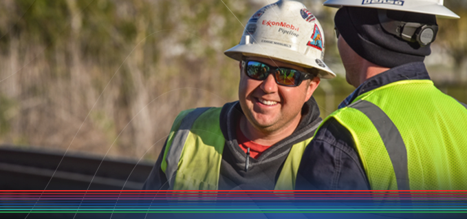 Pipeliners working at a jobsite