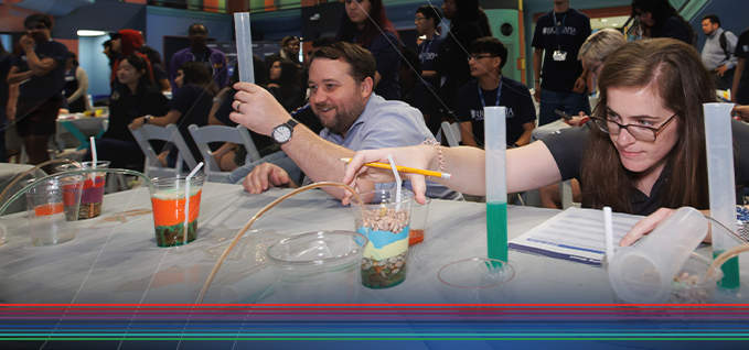 ExxonMobil Pipeline Company employees at a Tapia STEM camp