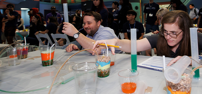 ExxonMobil Pipeline Company employees at a Tapia STEM camp