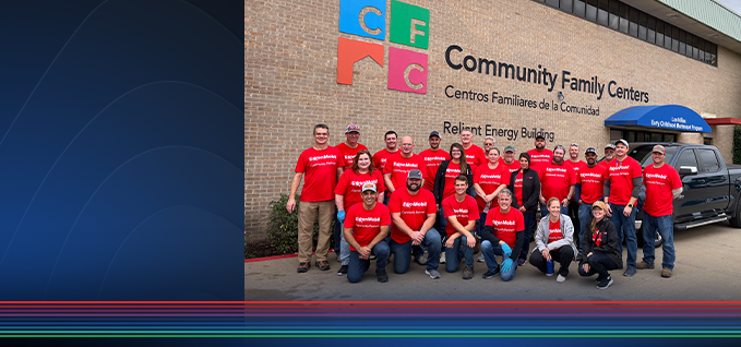 Employees volunteering in Houston as part of United Way Day of Caring